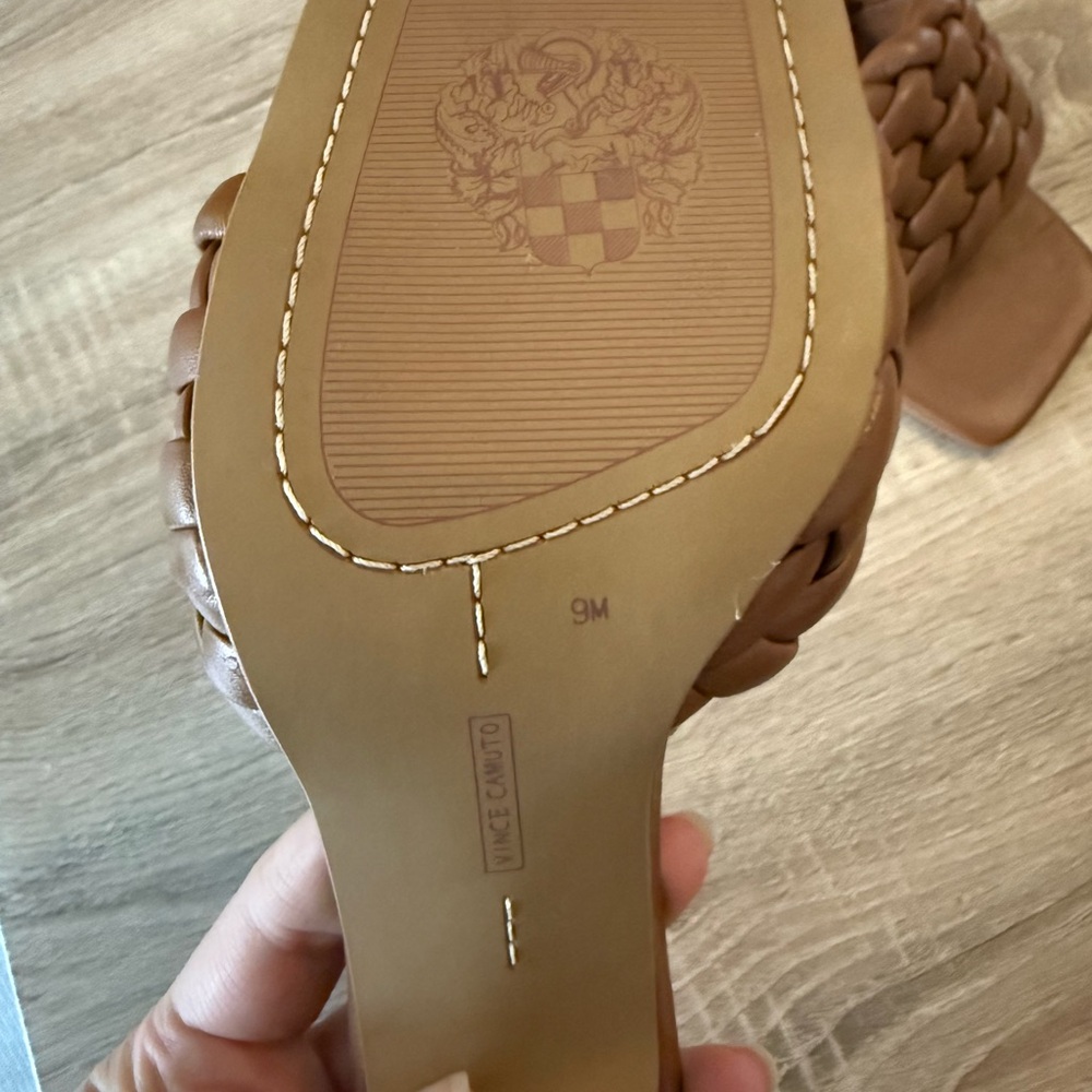 Vince Camuto Brown Braided Women's Heels - Picture 3 of 4